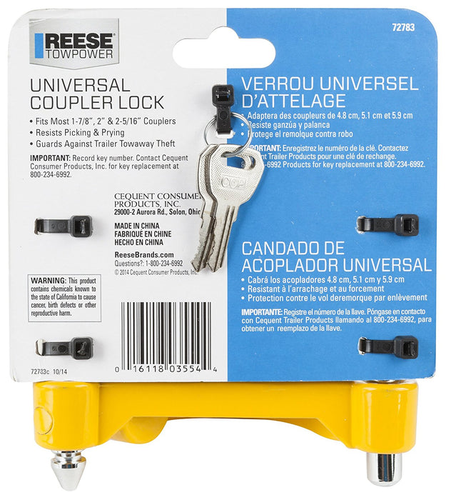 Reese 72783 Towpower Trailer Coupler Lock