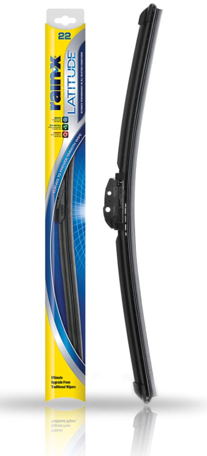 Rain X Latitude (R) WindShield Wiper Blade 5079274-2 Type - All Weather  Style - OEM  Length (IN) - 16 Inch  Blade Material - Rubber  Blade Color - Black  Frame Material - Rubber  Frame Color - Black  With Spoiler - Yes