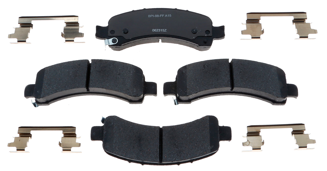 Raybestos Brakes MGD967MH Brake Pad; Recommended Use - OEM  Material - Ceramic  Construction - OEM  Overall Thickness (MM) - OEM  Includes OEM Sensors - Yes  Includes Shims - Yes  Quantity - Set Of 2  FMSI Number - D967