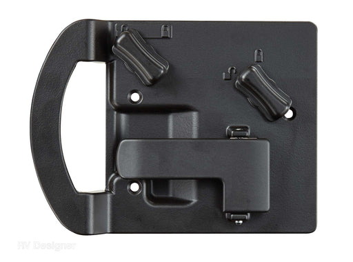 RV Designer  Entry Door Latch T507 Compatibility - Door 1.39 Inch To 1.78 Inch Thick  Type - Paddle  Color - Black  Material - Steel