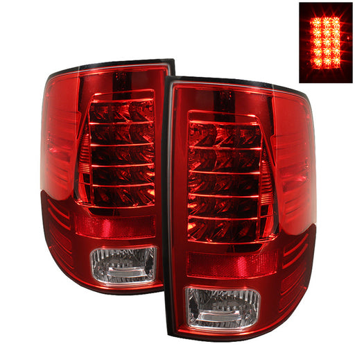 SPYDER  Tail Light Assembly- LED 5017567 Shape - Rectangle  Lens Color - Red/ Clear  Housing Color - Silver