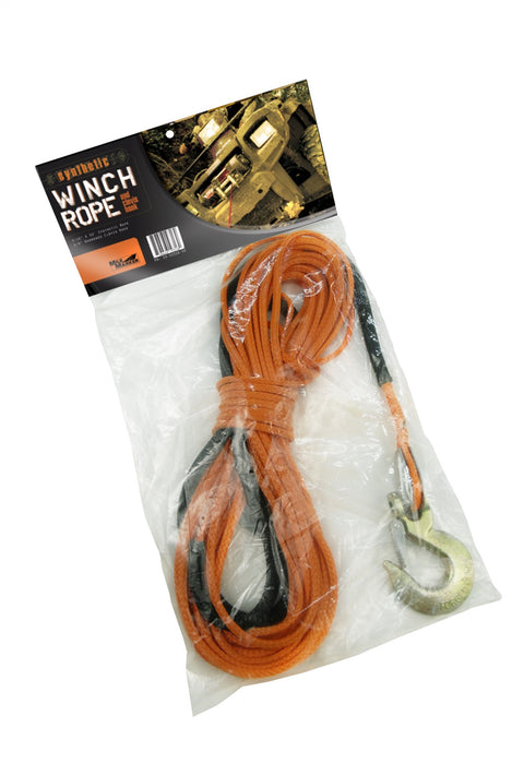 Mile Marker 19-52316-50 Winch Cable; Breaking Strength (LB) - 5440 Pounds  Length (FT) - 50 Feet  Diameter (IN) - 3/16 Inch  End Type - Hook On End  Material - Synthetic