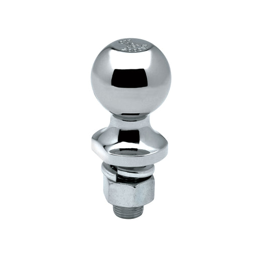 Tow Ready 63884 Trailer Hitch Ball; Gross Trailer Weight (LB) - 2000 Pounds  Ball Diameter (IN) - 1-7/8 Inch  Shank Diameter (IN) - 1 Inch  Shank Length (IN) - 2-1/8 Inch  Color - Silver  Material - Steel  Finish - Chrome Plated