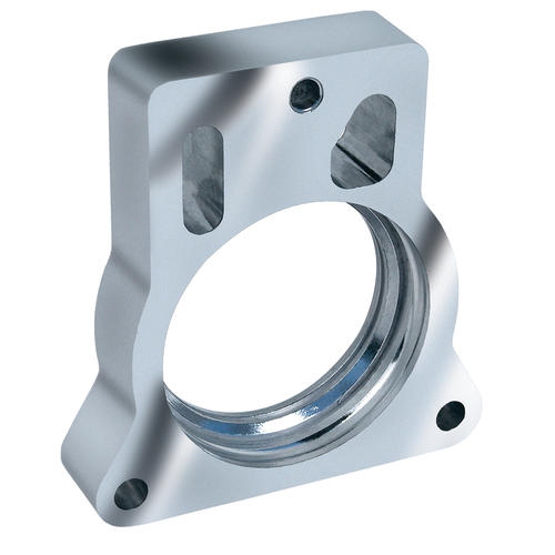 Trans Dapt 2566 Throttle Body Spacer Torque-Curve; Thickness (IN) - 1 Inch  Center Style - 1 Port  Finish - Natural  Color - Silver  Material - Aluminum  Includes Gaskets - Yes  Includes Hardware - Yes