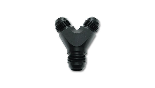 Vibrant Performance 10805 Adapter Fitting Fabrication Components; Fitting Type - Y  End Type1 - Male Threads  End Size1 - 3/8 Inch (-6 AN)  End Type2 - Male Threads  End Size2 - 1/4 Inch (-4 AN)  Finish - Anodized  Color - Black  Material - Aluminum