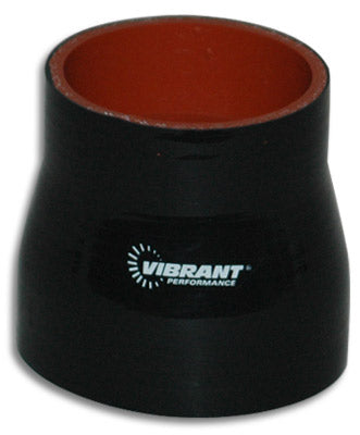 Vibrant Performance 2770 Intercooler Hose Coupling; Diameter (IN) - 2-1/4 X 3 Inch  Type - Straight Transition  Bend Radius (IN) - Not Applicable  Length (IN) - 3 Inch  Color - Black  Material - 4 Ply Reinforced Silicone
