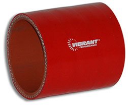 Vibrant Performance 2713R Intercooler Hose Coupling; Diameter (IN) - 2-3/4 Inch  Type - Straight  Bend Radius (IN) - Not Applicable  Length (IN) - 36 Inch  Color - Red  Material - 4 Ply Reinforced Silicone