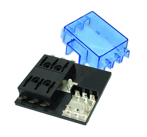 WirthCo 31060-7 Fuse Block; Power Rating - 32 Volts DC/ 25 Ampere Per Circuit  Fuse Type - ATO/ ATC Blade  Cover Style - Clear Polycarbonate  Includes Flashers - No  Includes Fuses - No  Includes Horn Relay - No  Includes Terminals - Yes