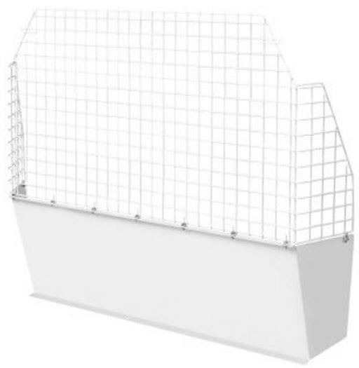 Weather Guard  Bulkhead Divider 96113-3-01 Type - Full Bulkhead  Door Style - No Door  Window Style - Mesh  Finish - Powder Coated  Color - White  Material - Steel  Includes Hardware - Yes  Installation Type - Bolt-On  Drilling Required - Yes
