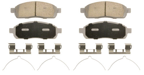 Wagner Brakes QC1083 Brake Pad ThermoQuiet; Recommended Use - OEM Replacement  Material - Ceramic  Construction - Bonded  Overall Thickness (MM) - 0.785 Inch  Includes OEM Sensors - Yes  Includes Shims - Yes  Quantity - Set Of 4  FMSI Number - D1083