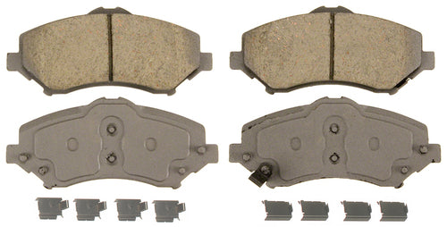ThermoQuiet Brake Pad QC1273 Recommended Use - OEM Replacement  Material - Ceramic  Construction - Bonded  Overall Thickness (MM) - 0.65 Inch  Includes OEM Sensors - Yes  Includes Shims - Yes  Quantity - Set Of 4  FMSI Number - D1273