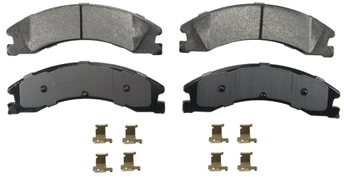 Wagner Brakes SX1330 Brake Pad Severe Duty; Recommended Use - OEM Replacement  Material - Semi-Metallic  Construction - Bonded  Overall Thickness (MM) - 0.77 Inch  Includes OEM Sensors - No  Includes Shims - Yes  Quantity - Set Of 4  FMSI Number - D1330