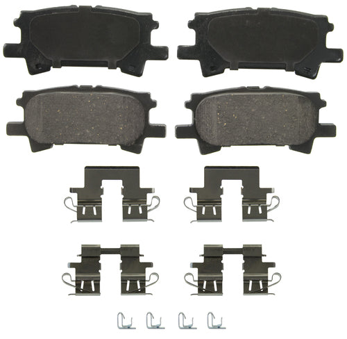 Wagner Brakes ZD995 Brake Pad QuickStop; Recommended Use - OEM  Material - Ceramic  Construction - Bonded  Overall Thickness (MM) - 0.652 Inch  Includes OEM Sensors - Yes  Includes Shims - Yes  Quantity - Set Of 4  FMSI Number - D995
