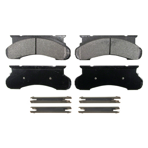 QuickStop Brake Pad ZX450 Recommended Use - OEM Replacement  Material - Semi-Metallic  Construction - OEM  Overall Thickness (MM) - 0.645 Inch  Includes OEM Sensors - No  Includes Shims - Yes  Quantity - Set Of 4  FMSI Number - D450