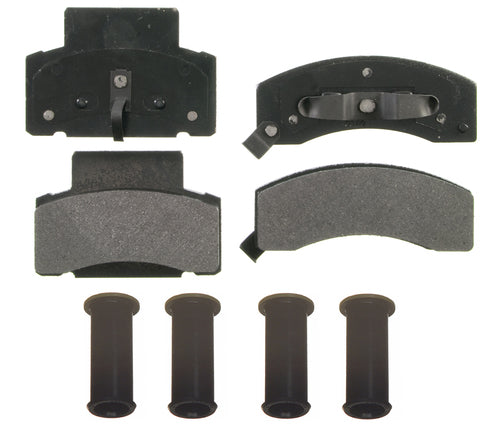 Wagner Brakes ZX376 Brake Pad QuickStop; Recommended Use - OEM  Material - Semi-Metallic  Construction - Bonded  Overall Thickness (MM) - 0.681 Inch  Includes OEM Sensors - Yes  Includes Shims - Yes  Quantity - Set Of 4  FMSI Number - D376