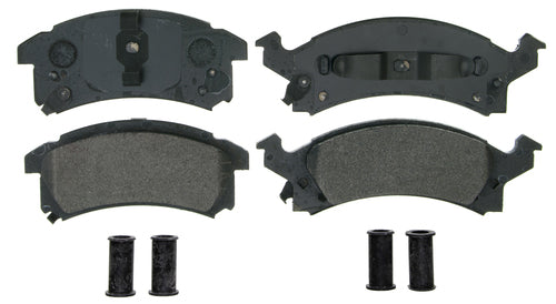 Wagner Brakes ZX673 Brake Pad QuickStop; Recommended Use - OEM Replacement  Material - Semi-Metallic  Construction - OEM  Overall Thickness (MM) - 0.555 Inch  Includes OEM Sensors - Yes  Includes Shims - Yes  Quantity - Set Of 4  FMSI Number - D673