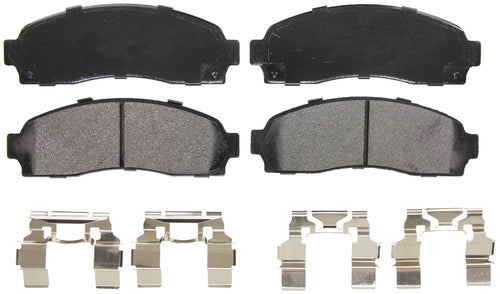 Wagner Brakes ZX833 Brake Pad QuickStop; Recommended Use - OEM Replacement  Material - Semi-Metallic  Construction - OEM  Overall Thickness (MM) - 0.655 Inch  Includes OEM Sensors - No  Includes Shims - Yes  Quantity - Set Of 4  FMSI Number - D833