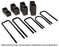 Skyjacker Suspensions UDBR Leaf Spring Axle U Bolt Kit; Shape - Square  Inner Length (IN) - 10-1/2 Inch  Inner Width (IN) - 2-1/2 Inch  Thread Size - 9/16 Inch  Number Of Bolts - 4  Material - Iron  Finish - Electro Coated  Color - Black